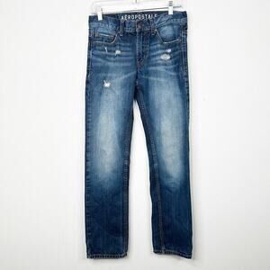 AEROPOSTALE Men’s Dark Wash Essex Straight Leg Denim Jeans Sz. 28 x‎ 32